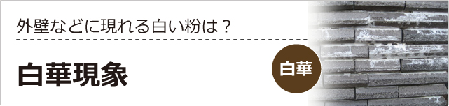 外壁などに現れる白い粉の正体は？白華現象について